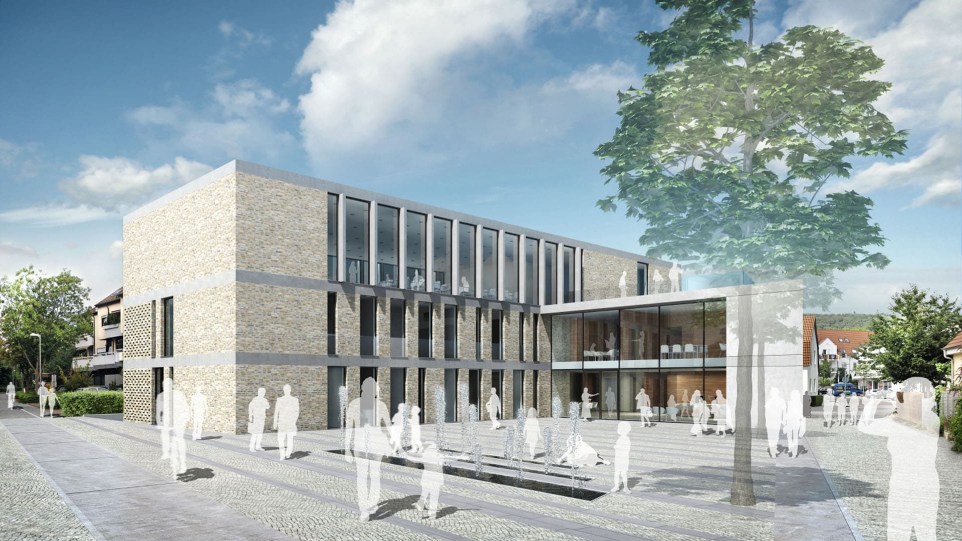 Rathaus und Rathausareal, Altbach